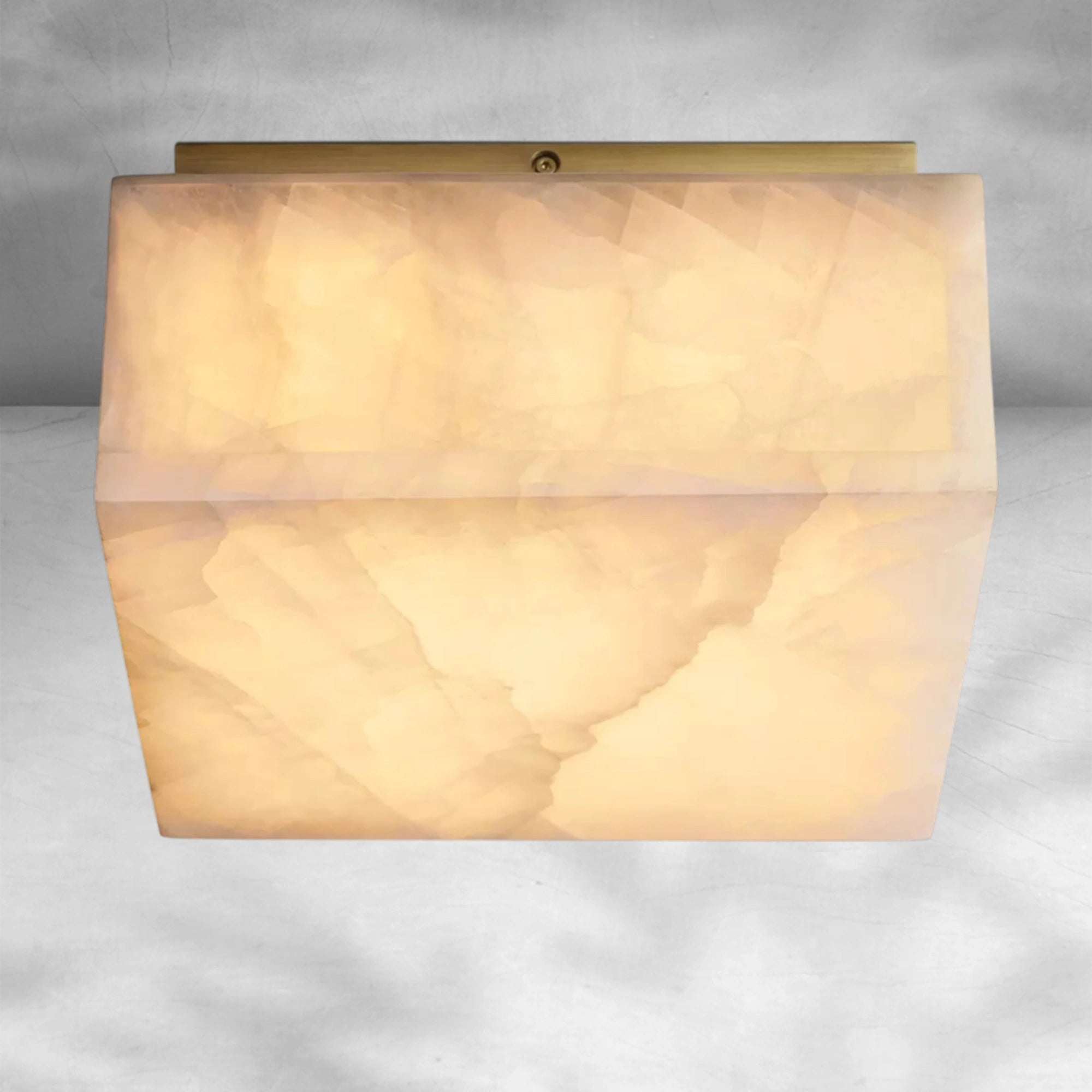 Rim Calcite Square Flushmount 6"10"14"