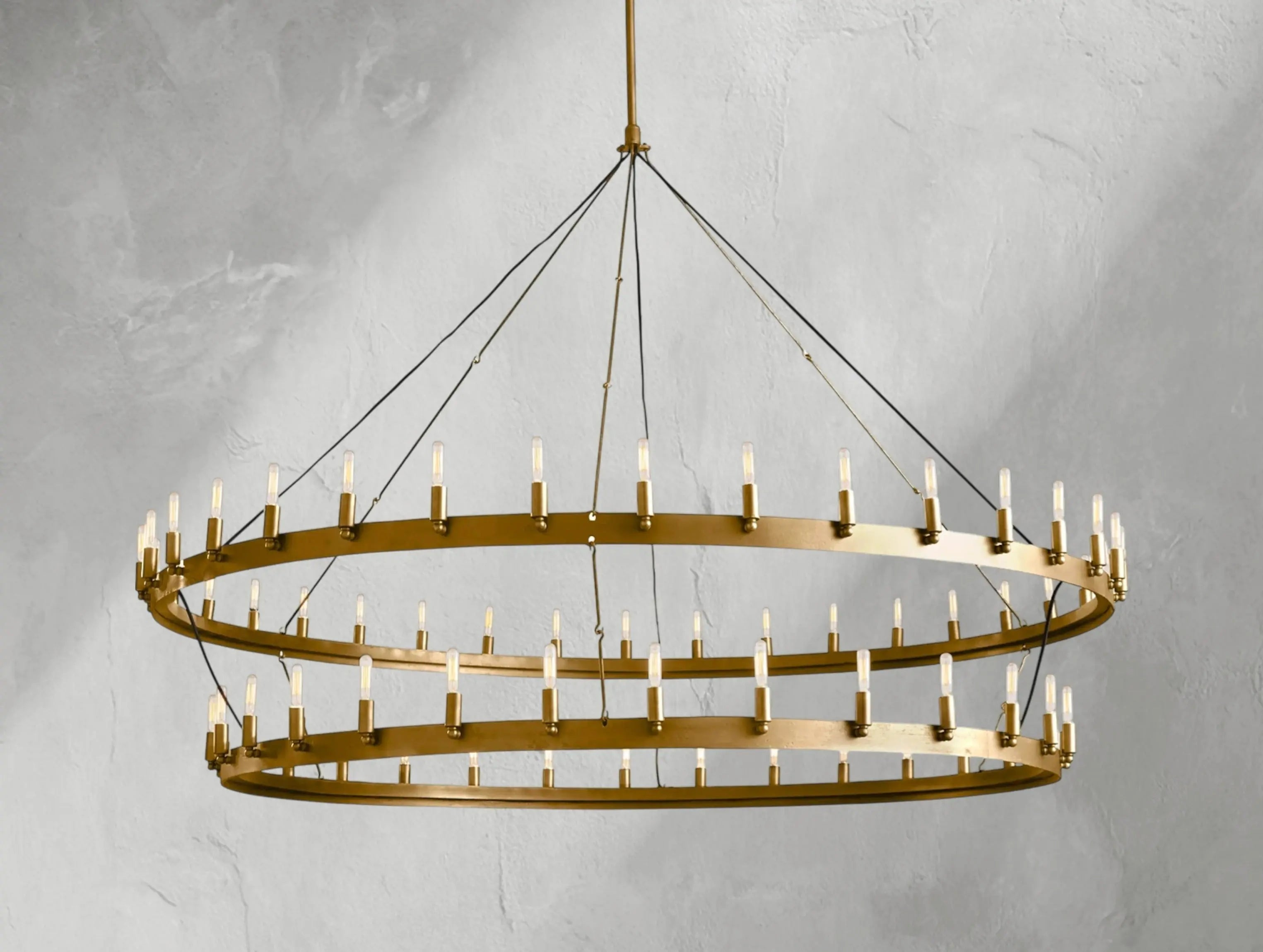Camino Vintage Candelabra 2-Tier Round Chandelier 71“