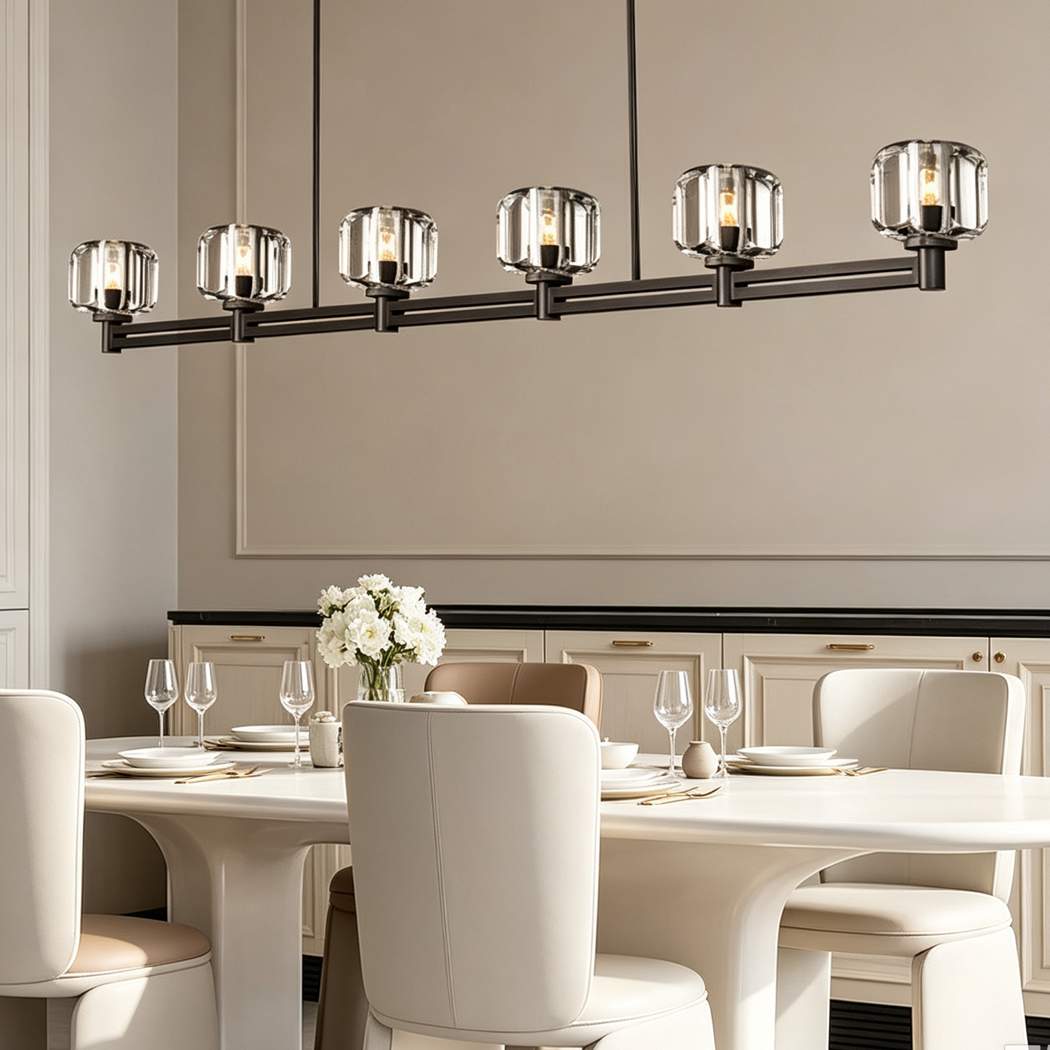 Demaret Linear Chandelier 72" for Living Room, Bedroom,Kitchen Island