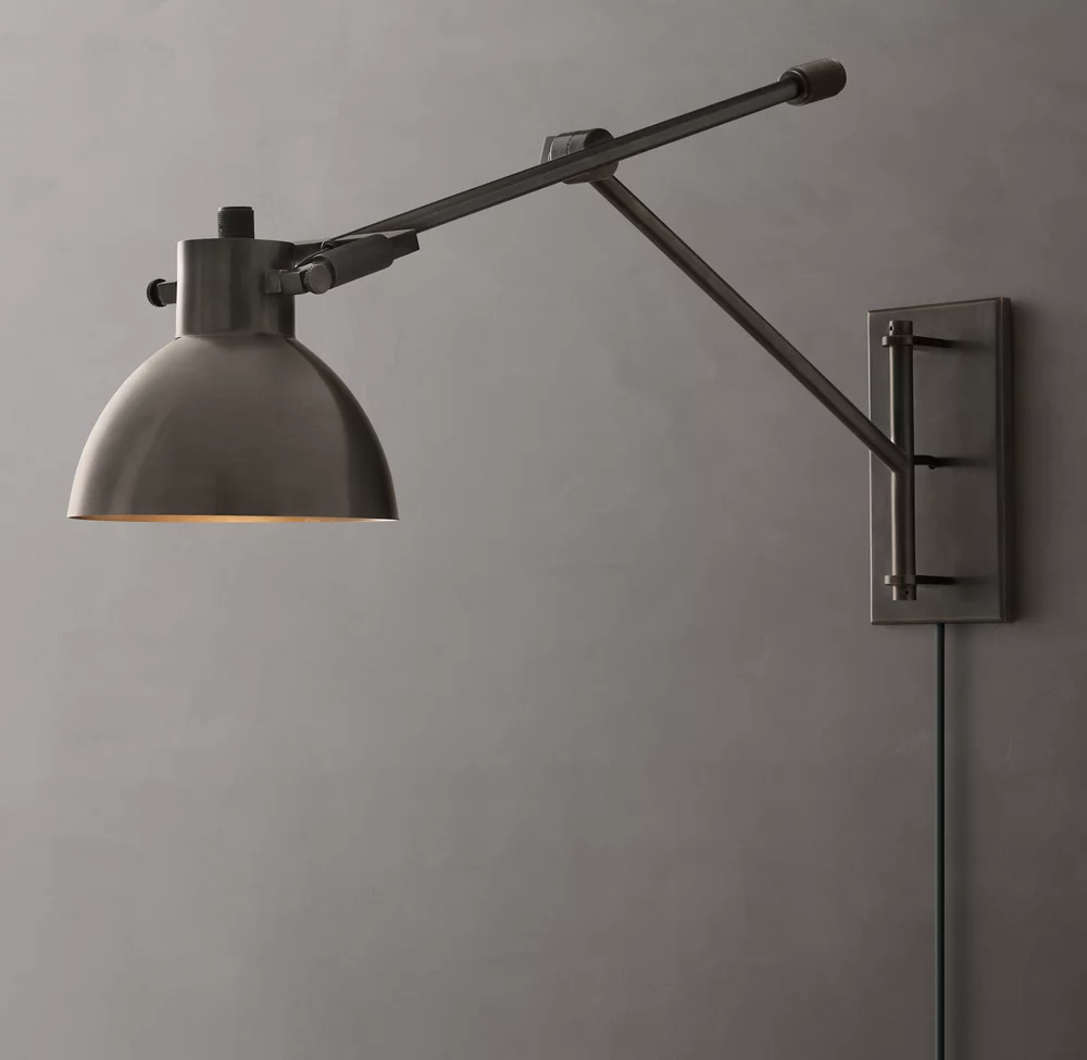 Machinist Swing-Arm Wall Sconce For Study Room-konalight