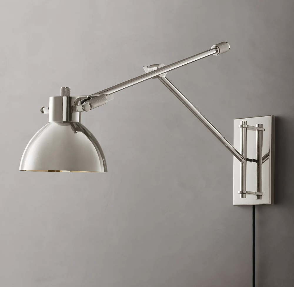 Machinist Swing-Arm Wall Sconce For Study Room-konalight