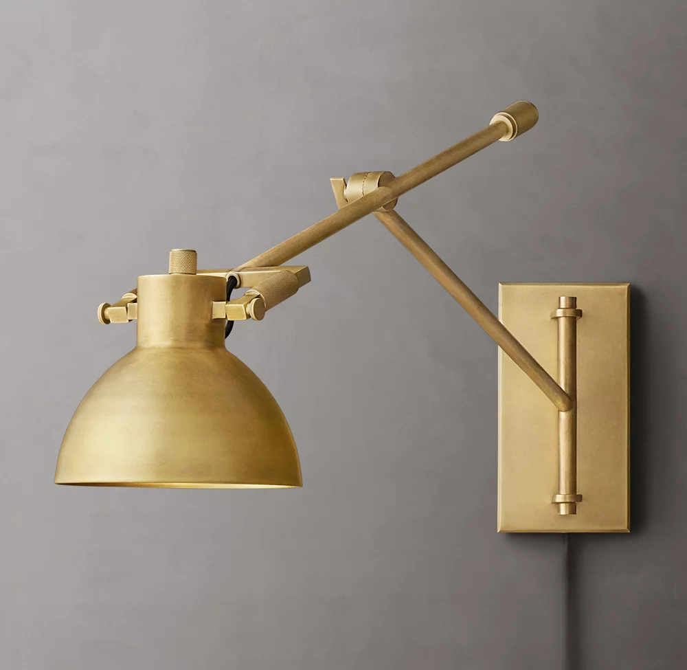 Machinist Swing-Arm Wall Sconce For Study Room-konalight