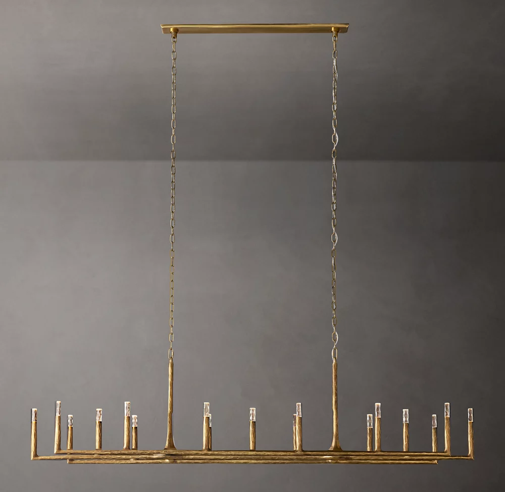 Thaddeus Linear Chandelier 96" 17-Lights For Living Room-konalight