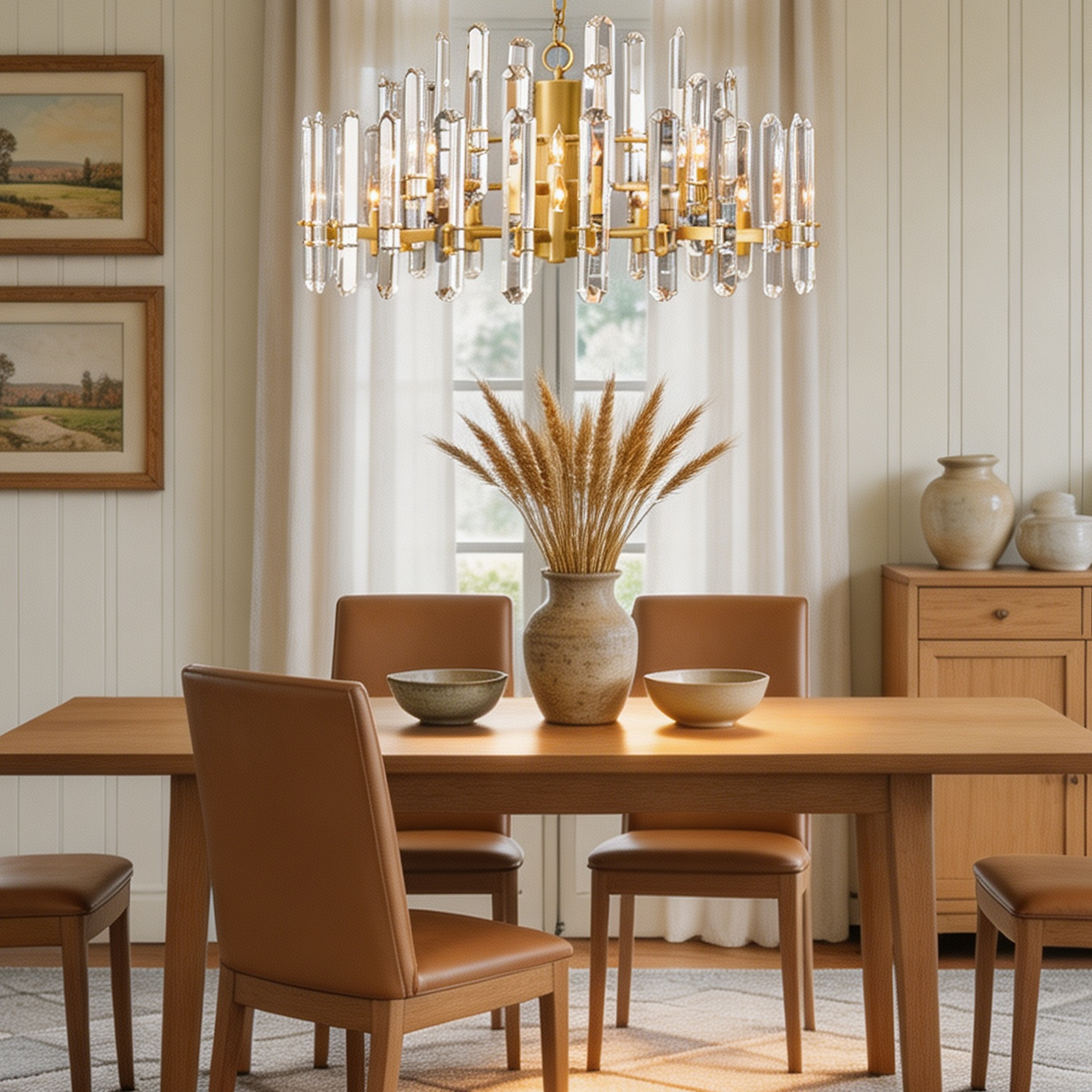 Bonnington Round Chandelier 24"-lampselegant