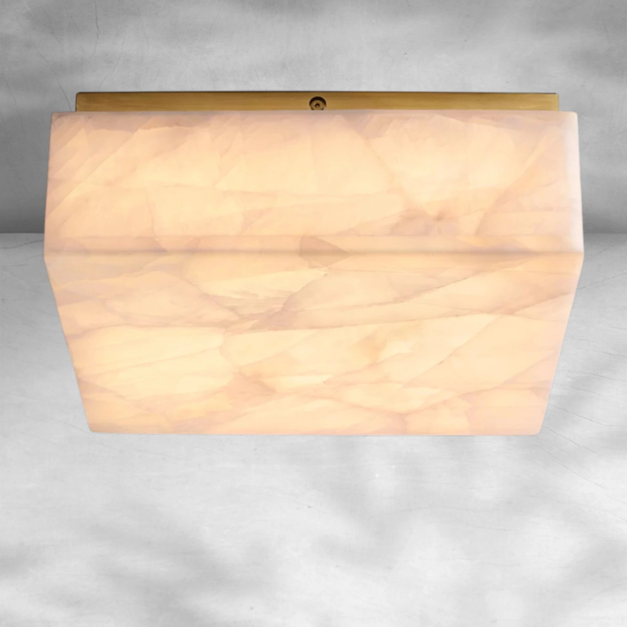 Rim Calcite Square Flushmount 6"10"14"