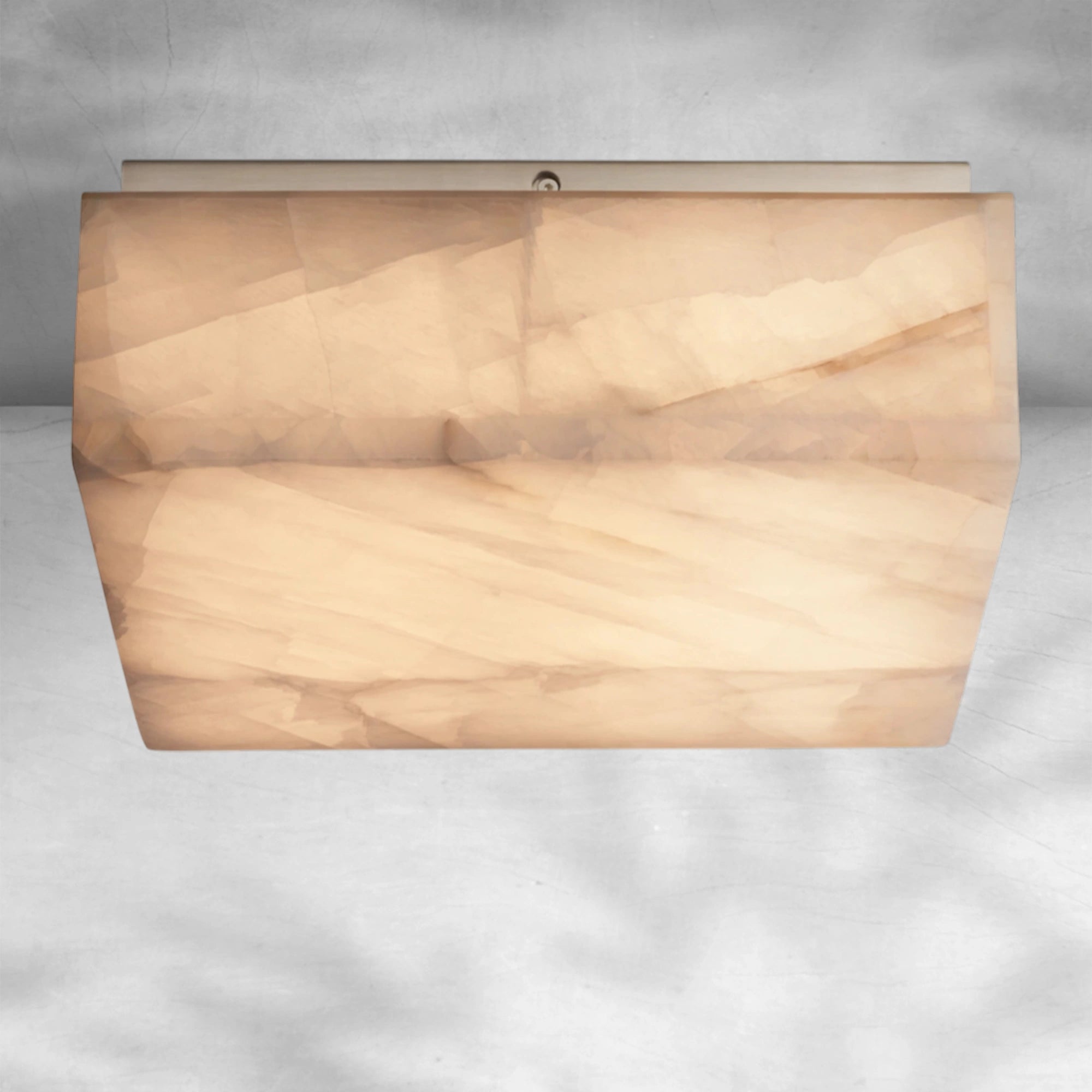 Rim Calcite Square Flushmount 6"10"14"
