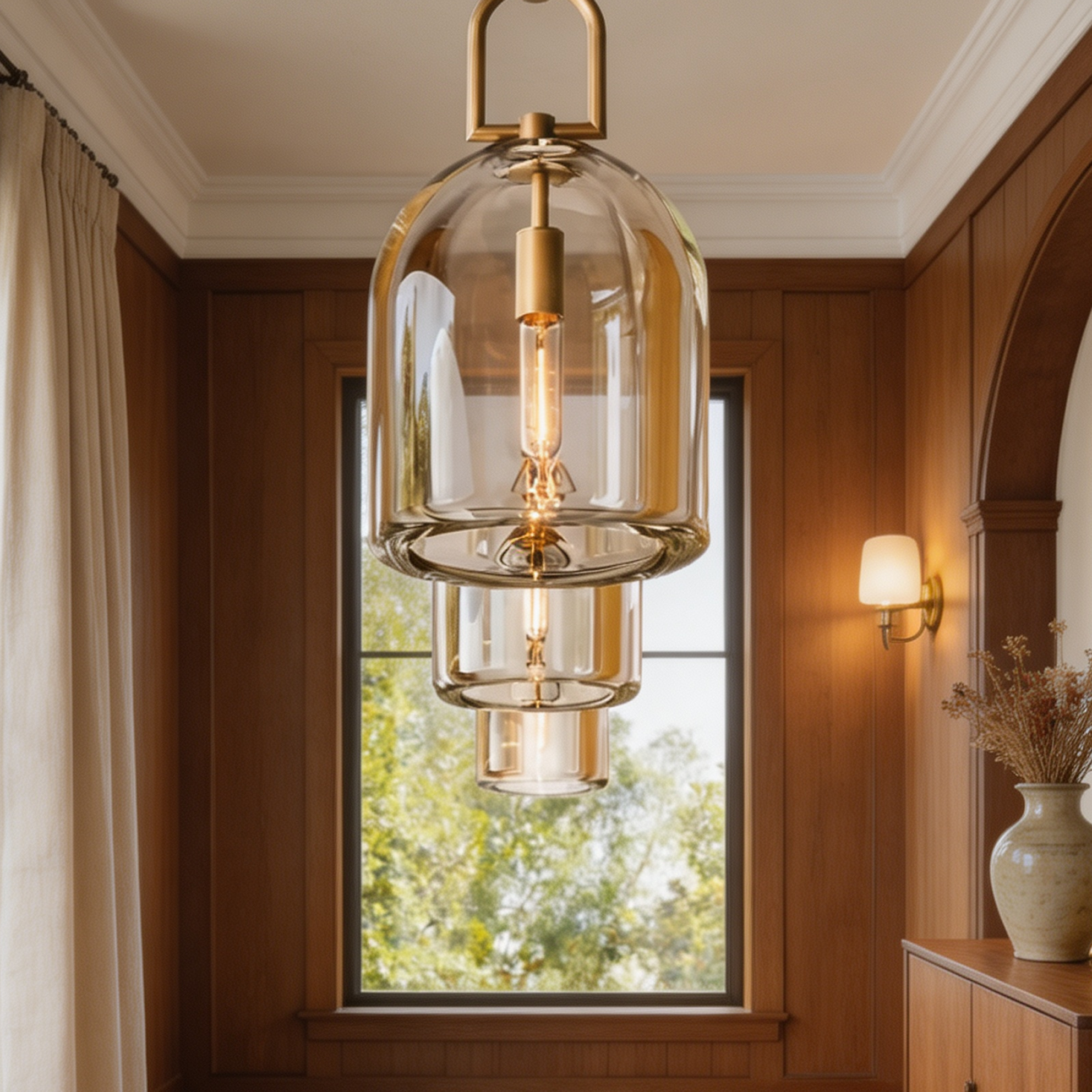 Botanist Cloche Pendant Light For Dinning Room 8"-lampselegant