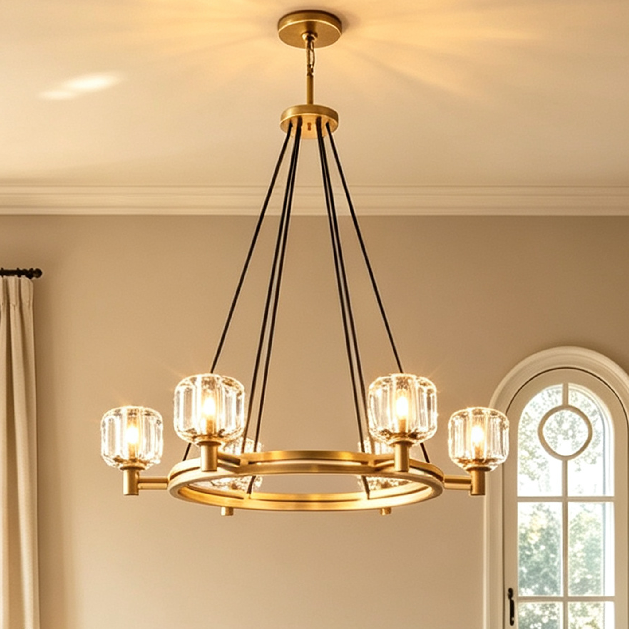 Demaret Round Chandelier 36" for Living Room, Bedroom,Dining Room