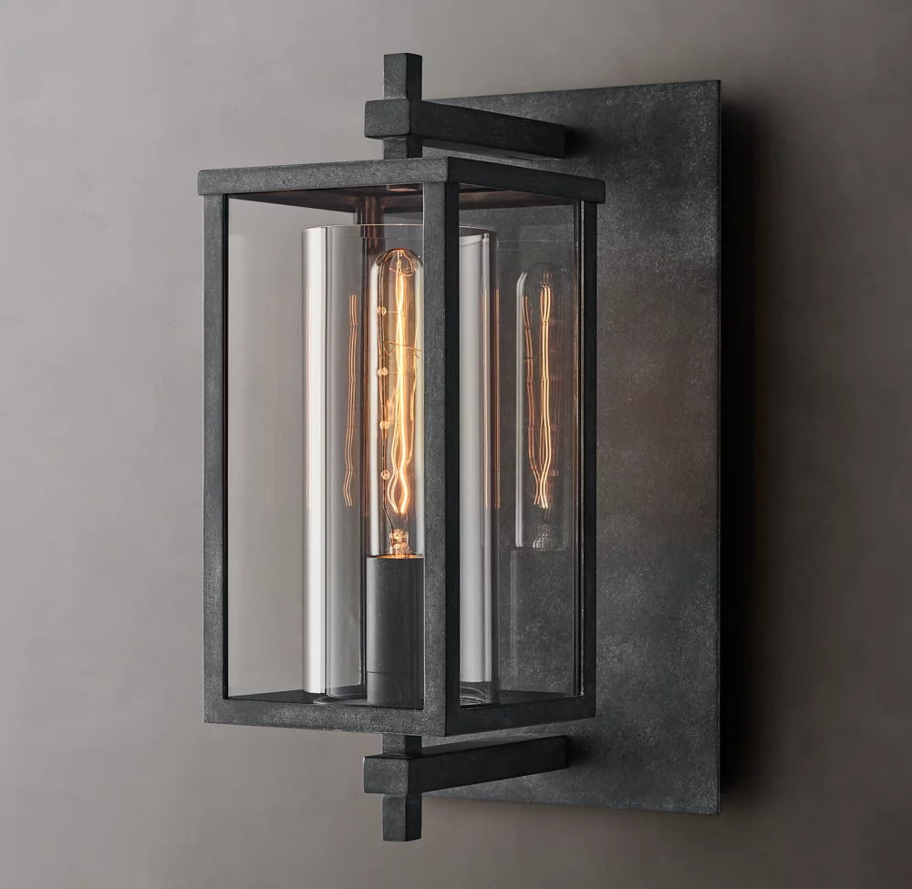 Devaux Square Shade Wall Sconce 16"H-konalight
