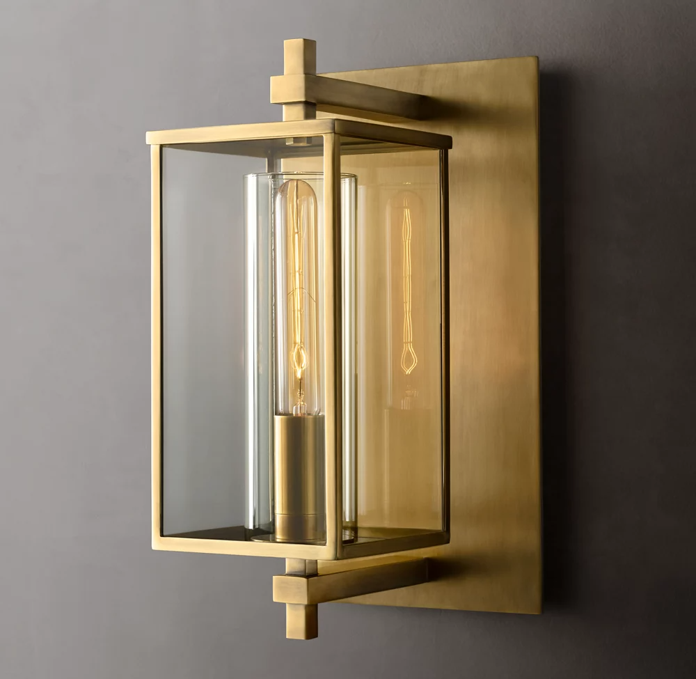 Devaux Square Shade Wall Sconce 16"H-konalight