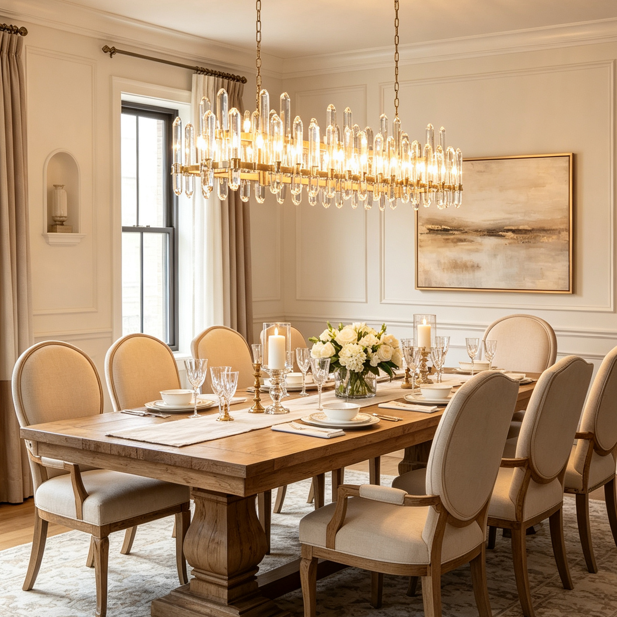 Bonnington Modern Linear Chandelier 72"