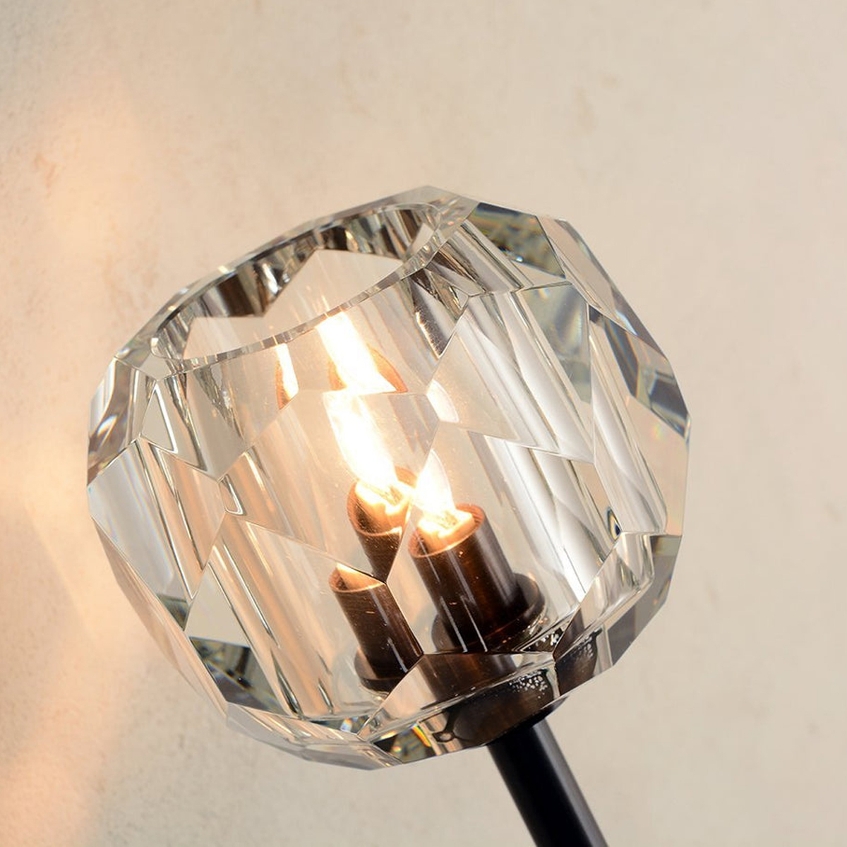 Boule De  Smoke Crystal Ball Wall Sconce-konalight