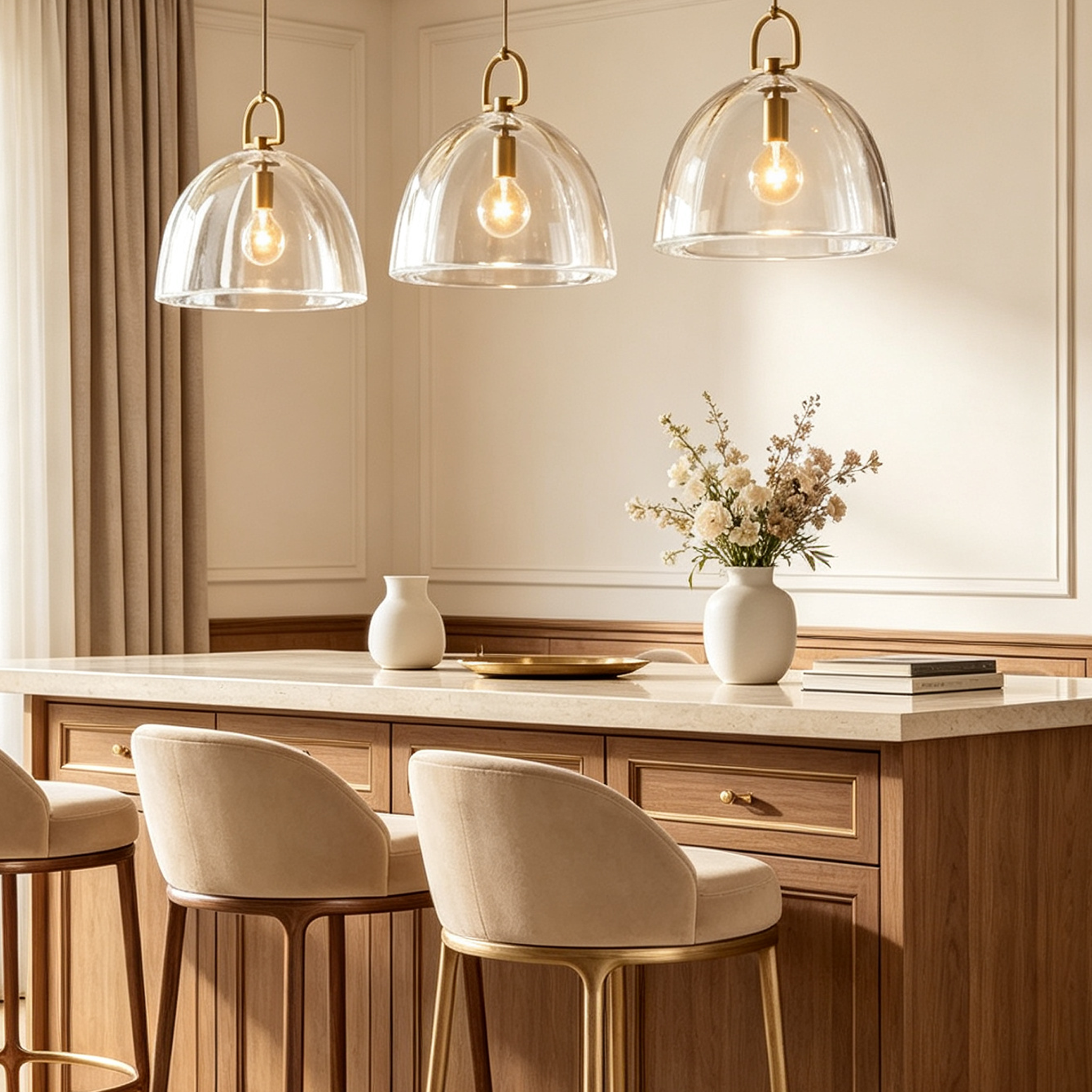 Botanist Dome Crystal Pendant Light 14"