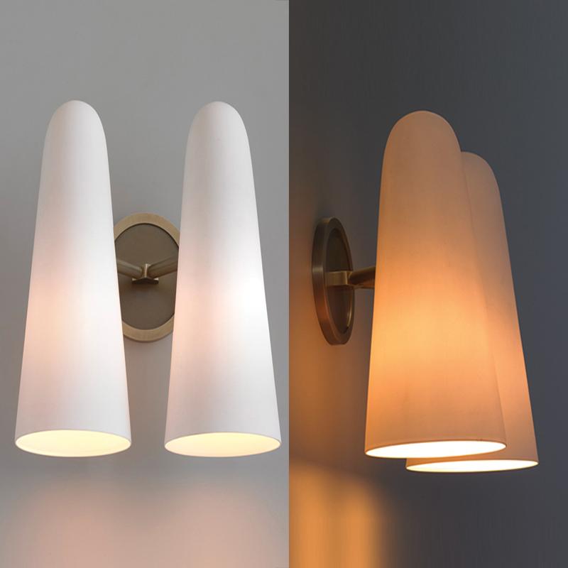 Montfaucon Double-headed Brass  Wall Sconce-konalight