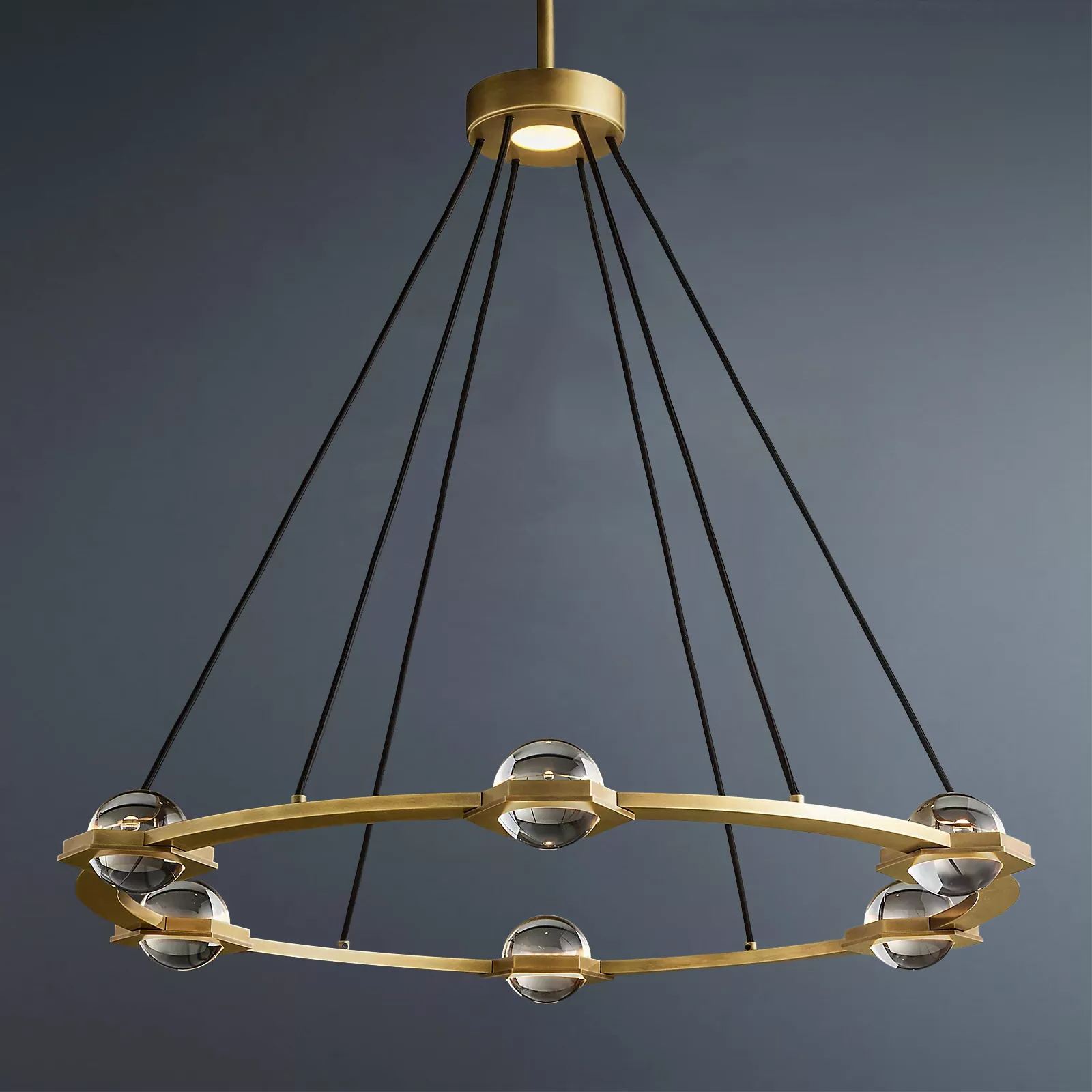 Éclatant Vintage Round Chandelier 36"-konalight