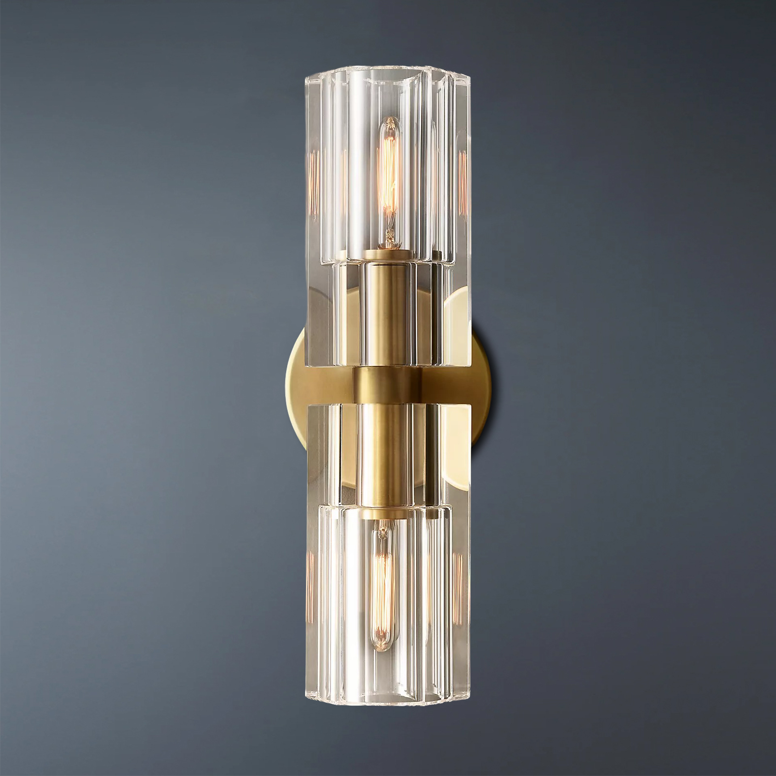 Arcachon Brass Double Head Wall Sconce-konalight