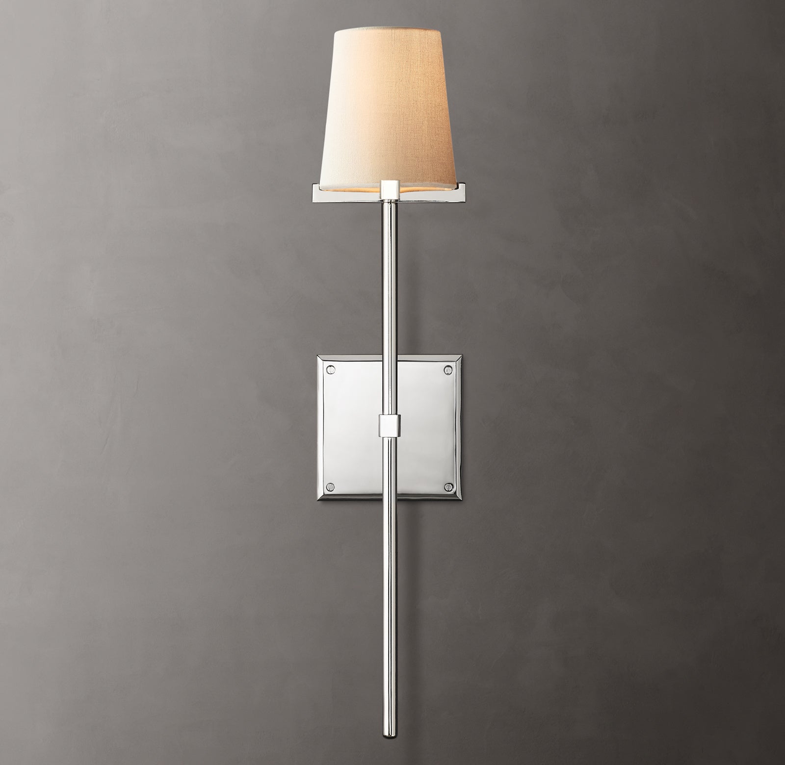 Torch Fabric Shade Wall Sconce-lampselegant