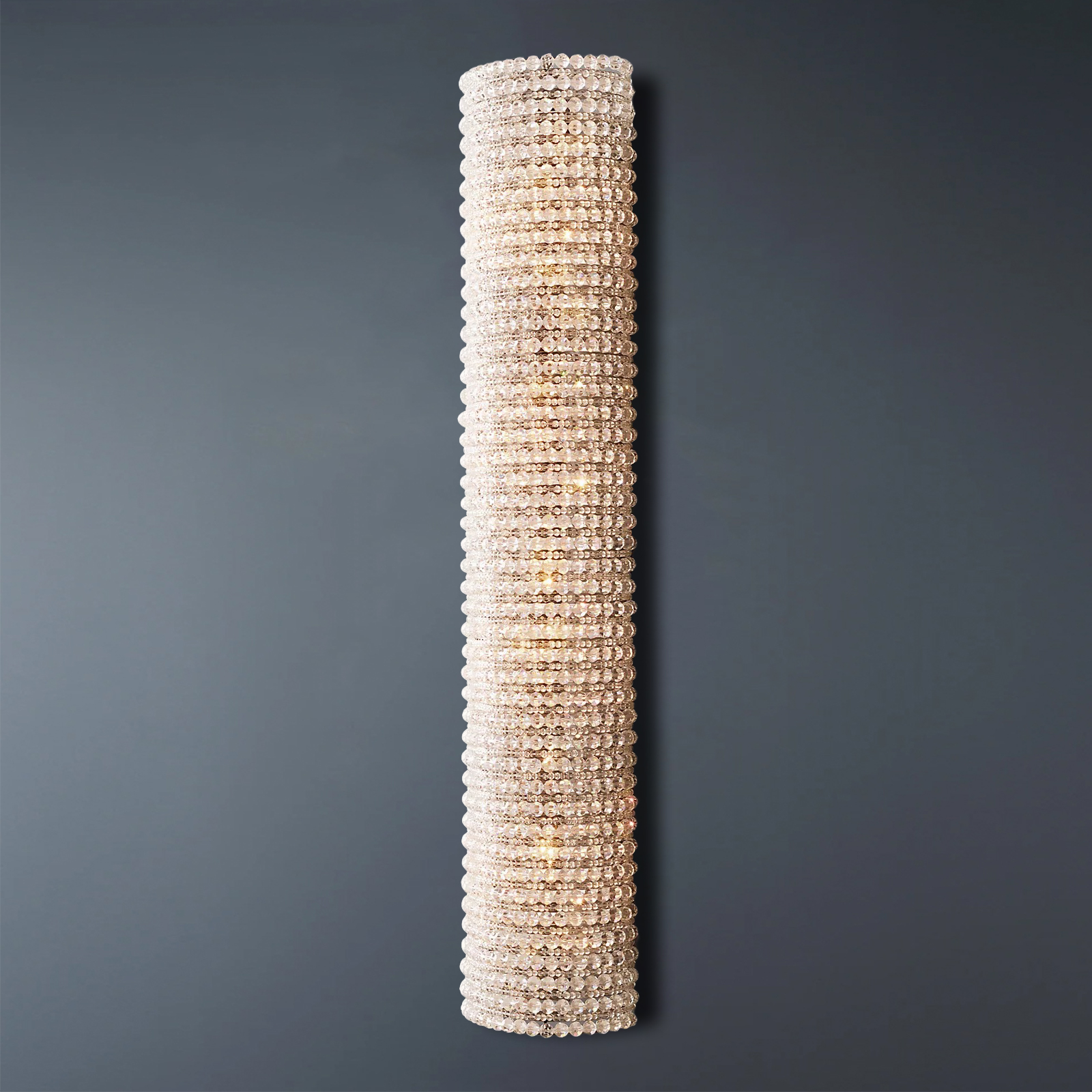 Halo Crystal Bead Wall Sconce 36"H-konalight