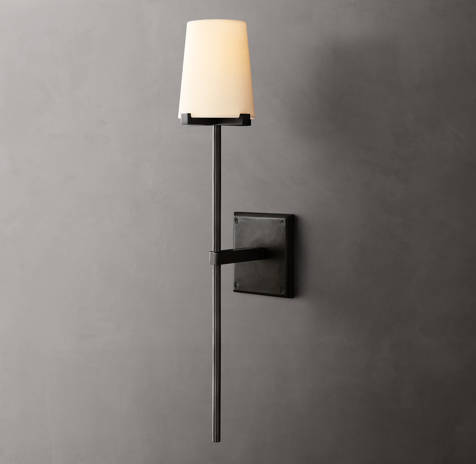 Torch Fabric Shade Wall Sconce-lampselegant