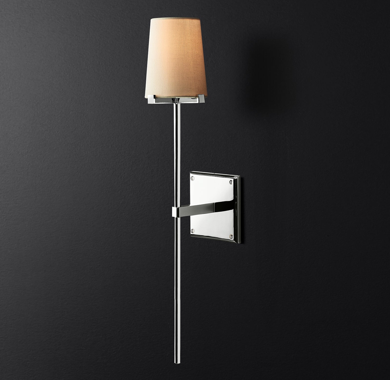 Torch Fabric Shade Wall Sconce-lampselegant