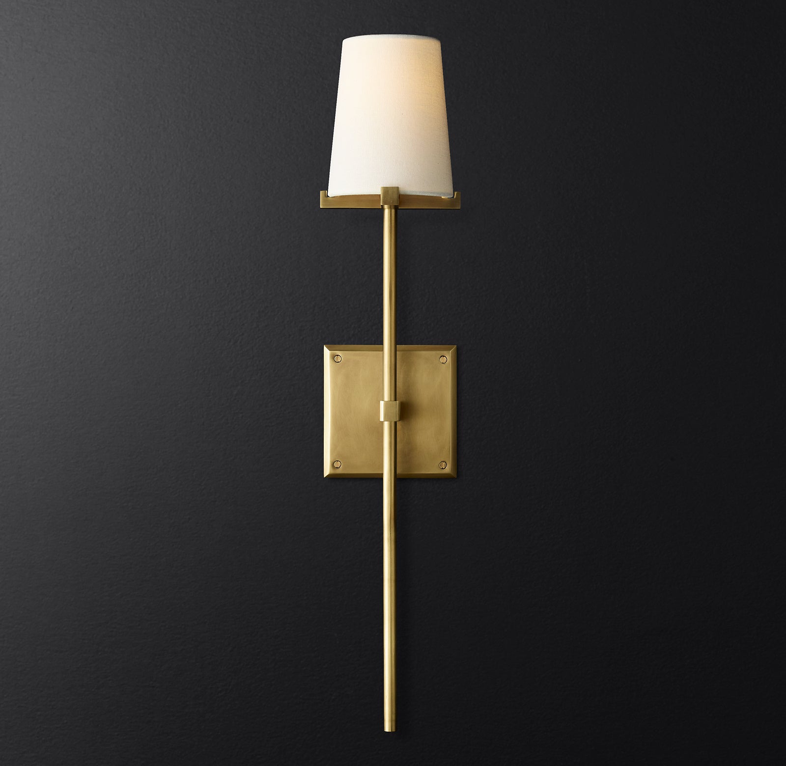 Torch Fabric Shade Wall Sconce-lampselegant