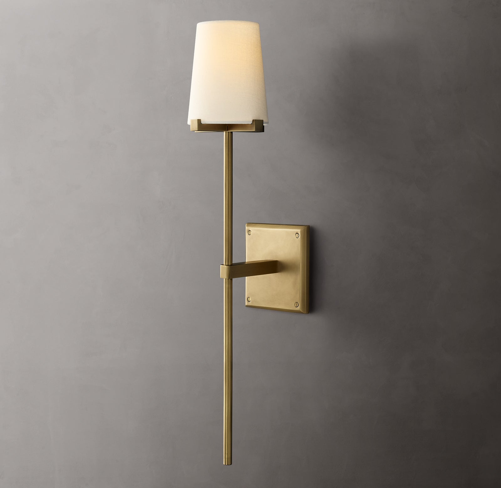 Torch Fabric Shade Wall Sconce-lampselegant