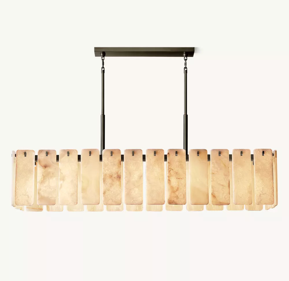 Clementine Onyx Rectangular Chandelier 72"