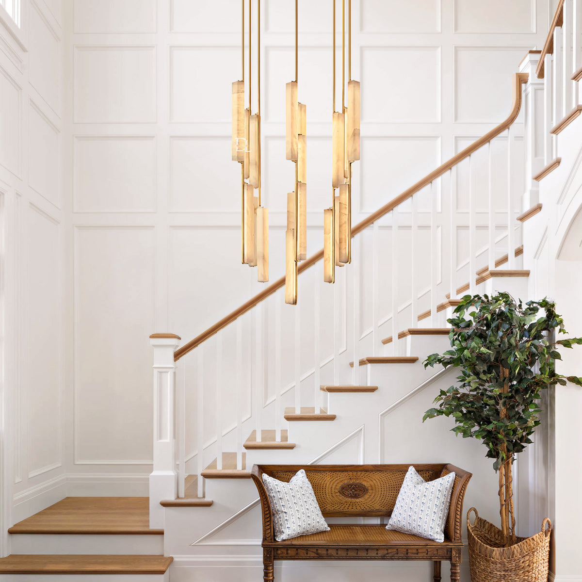 Audobon Alabaster Round Chandelier 40"