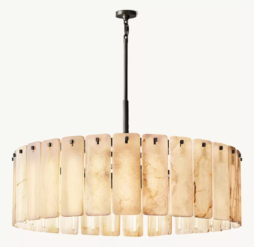 Clementine Onyx Round Chandelier 48"