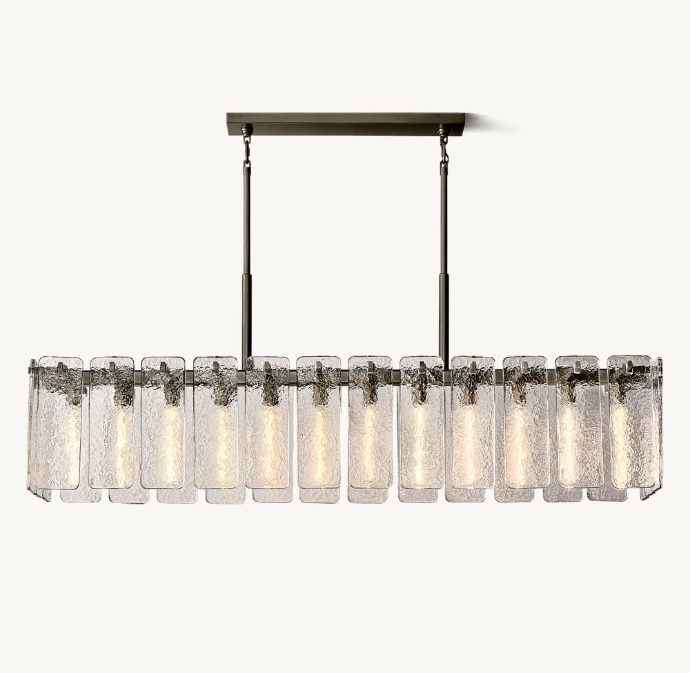 Clementine Glass Linear Chandelier 72"