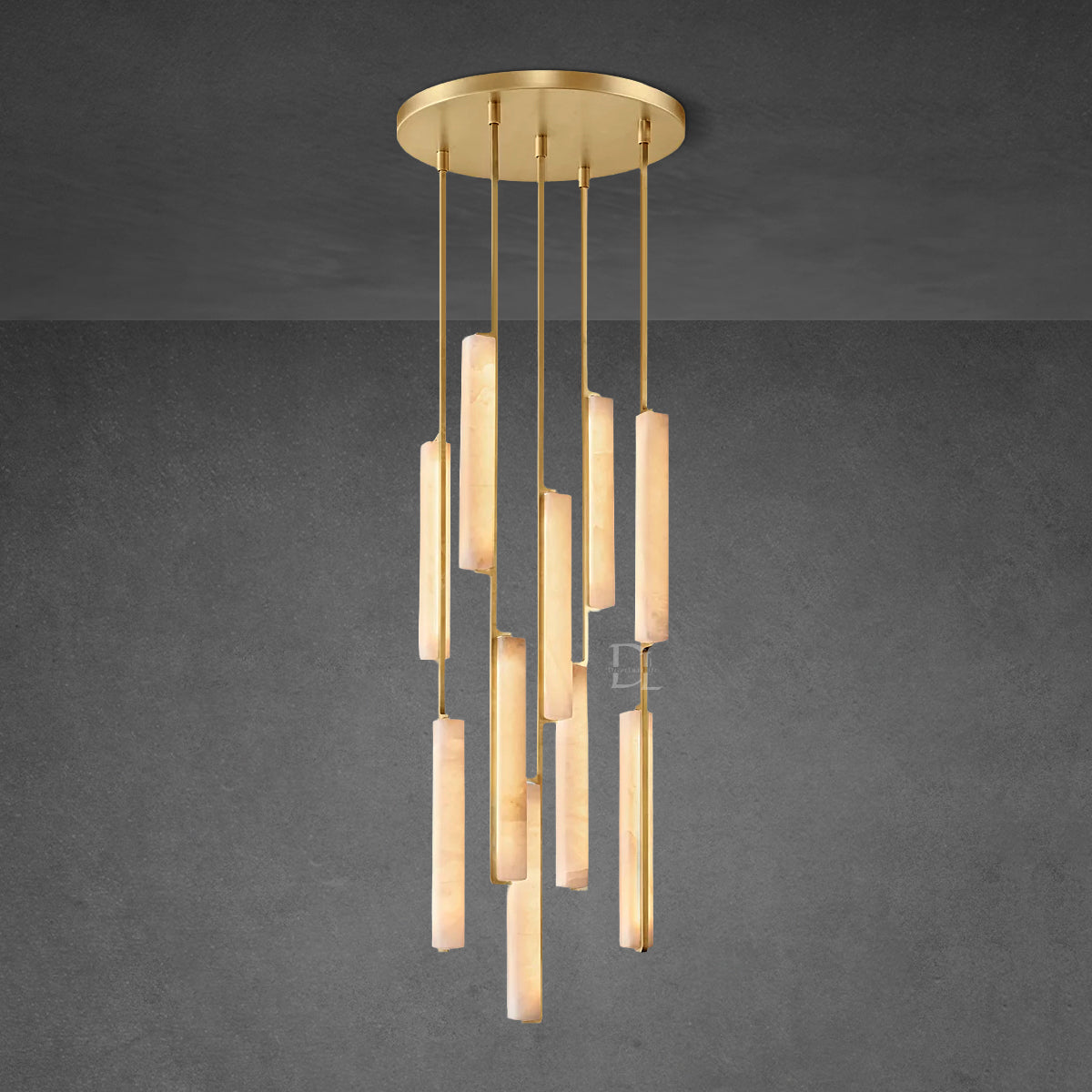 Audobon Alabaster Round Chandelier 24"