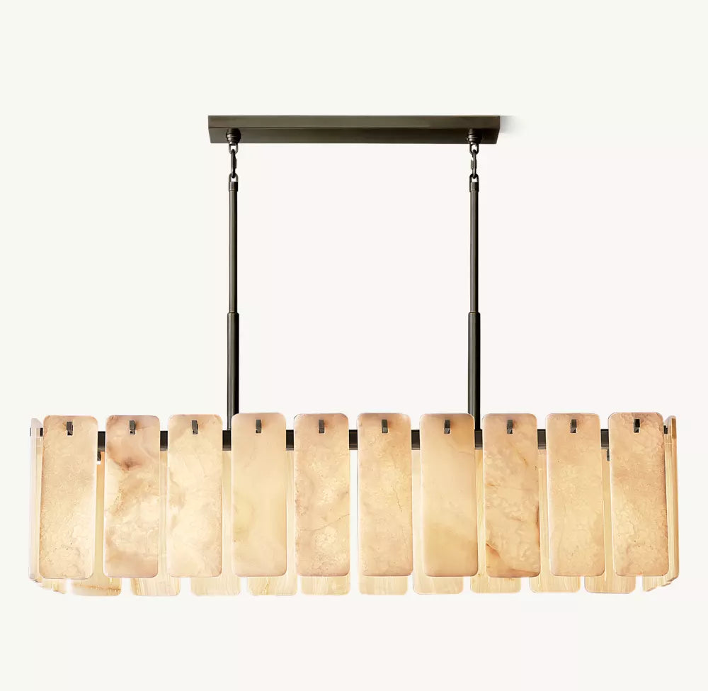 Clementine Onyx Rectangular Chandelier 60"