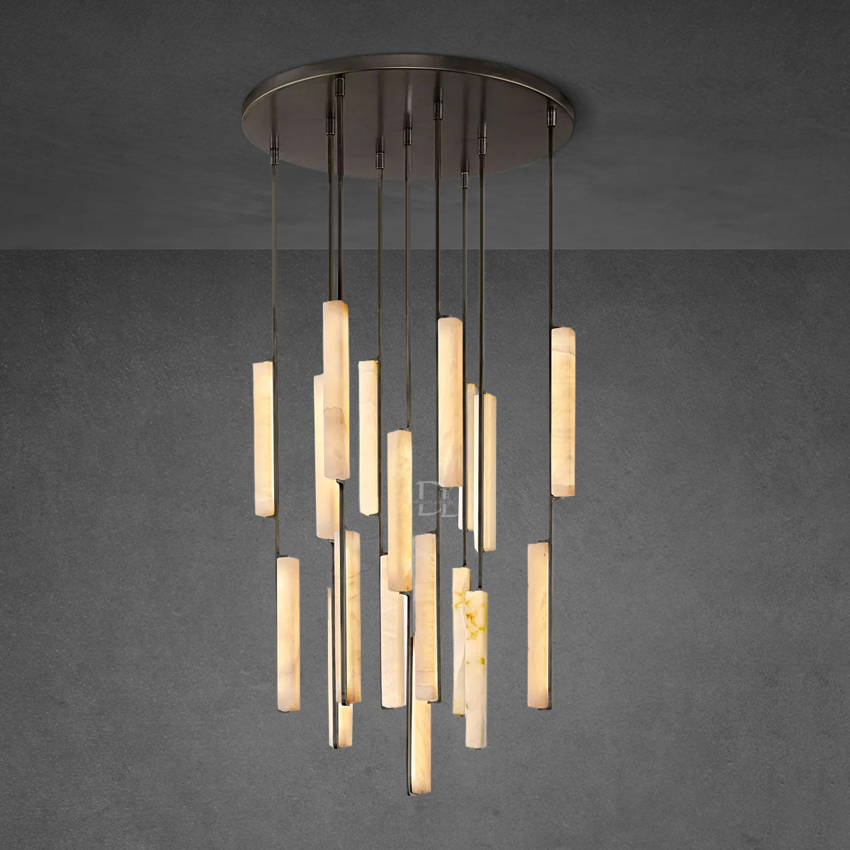 Audobon Alabaster Round Chandelier 40"