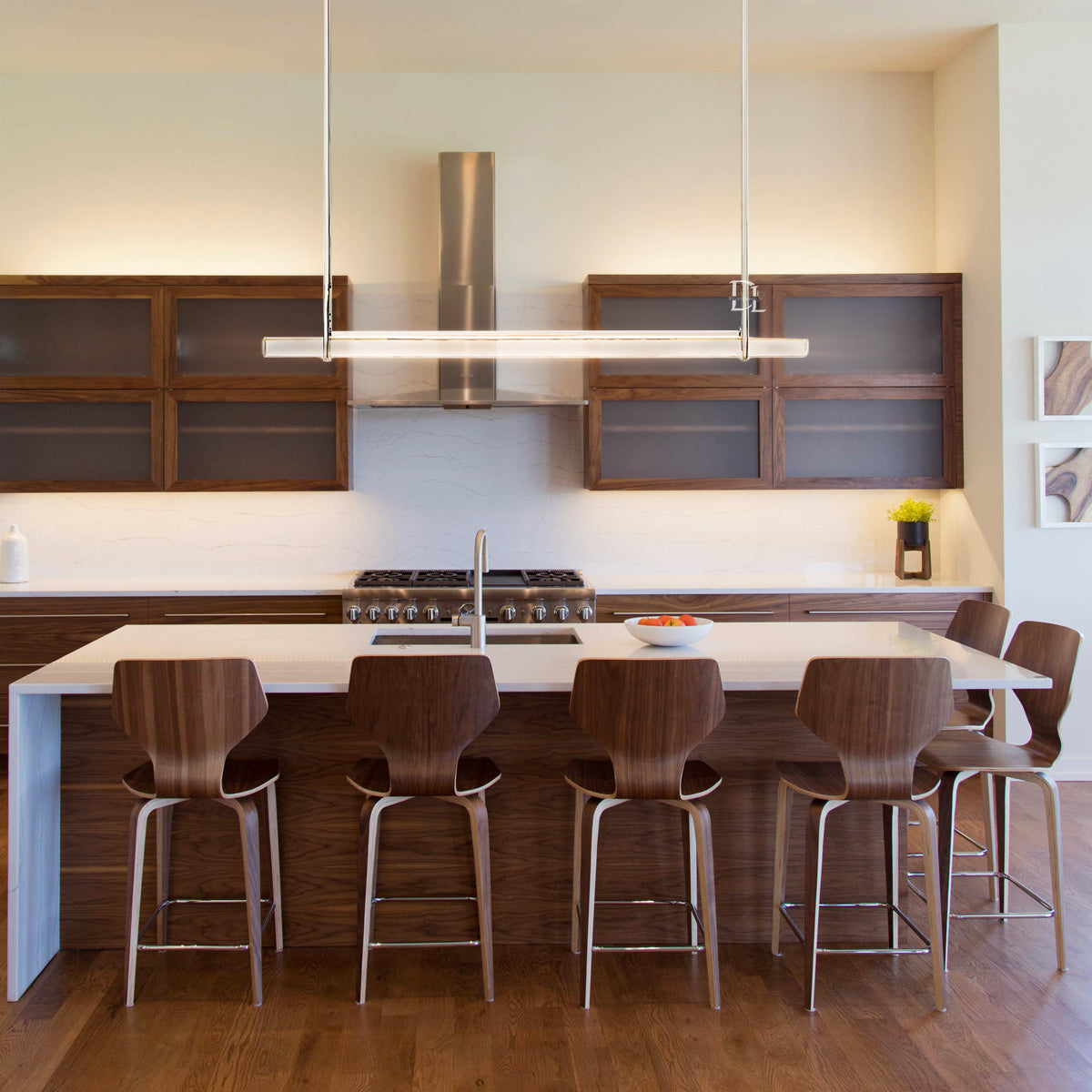 Audobon Crystal Single Bar Linear Chandelier 60"