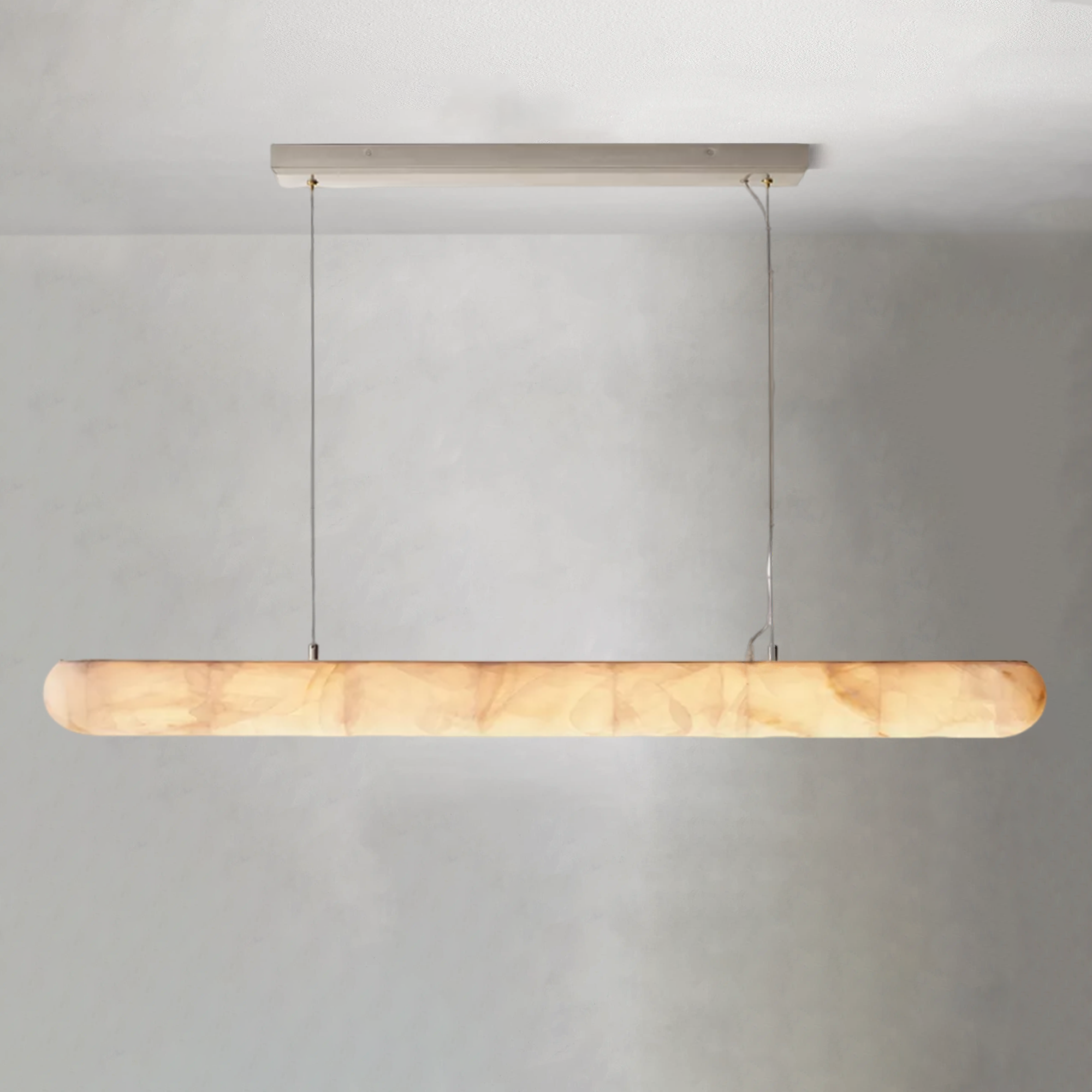 Rim Lisse Alabaster Linear Chandelier 60" 80"