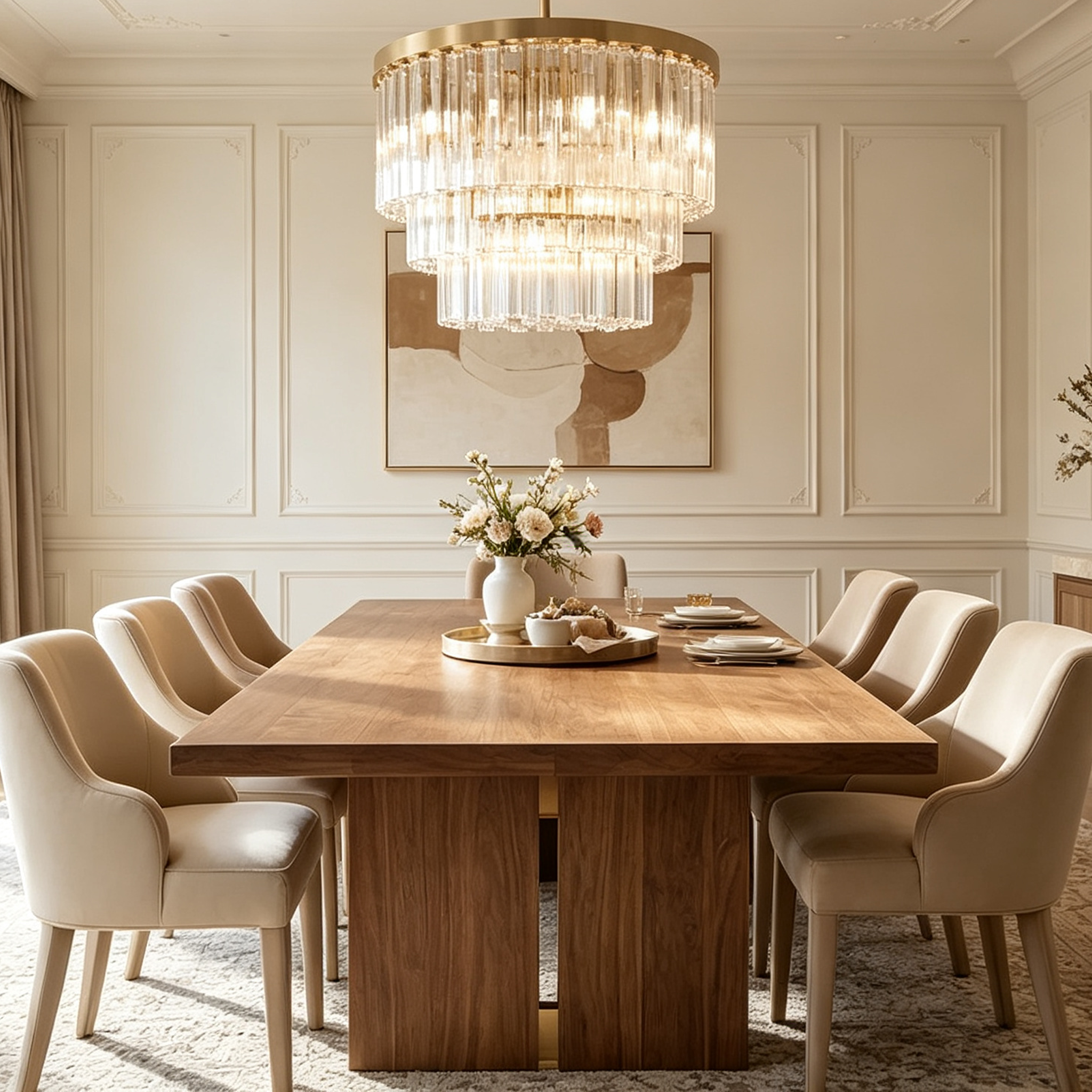 Cielo 3-Tier Round Chandelier 36" For Living Room