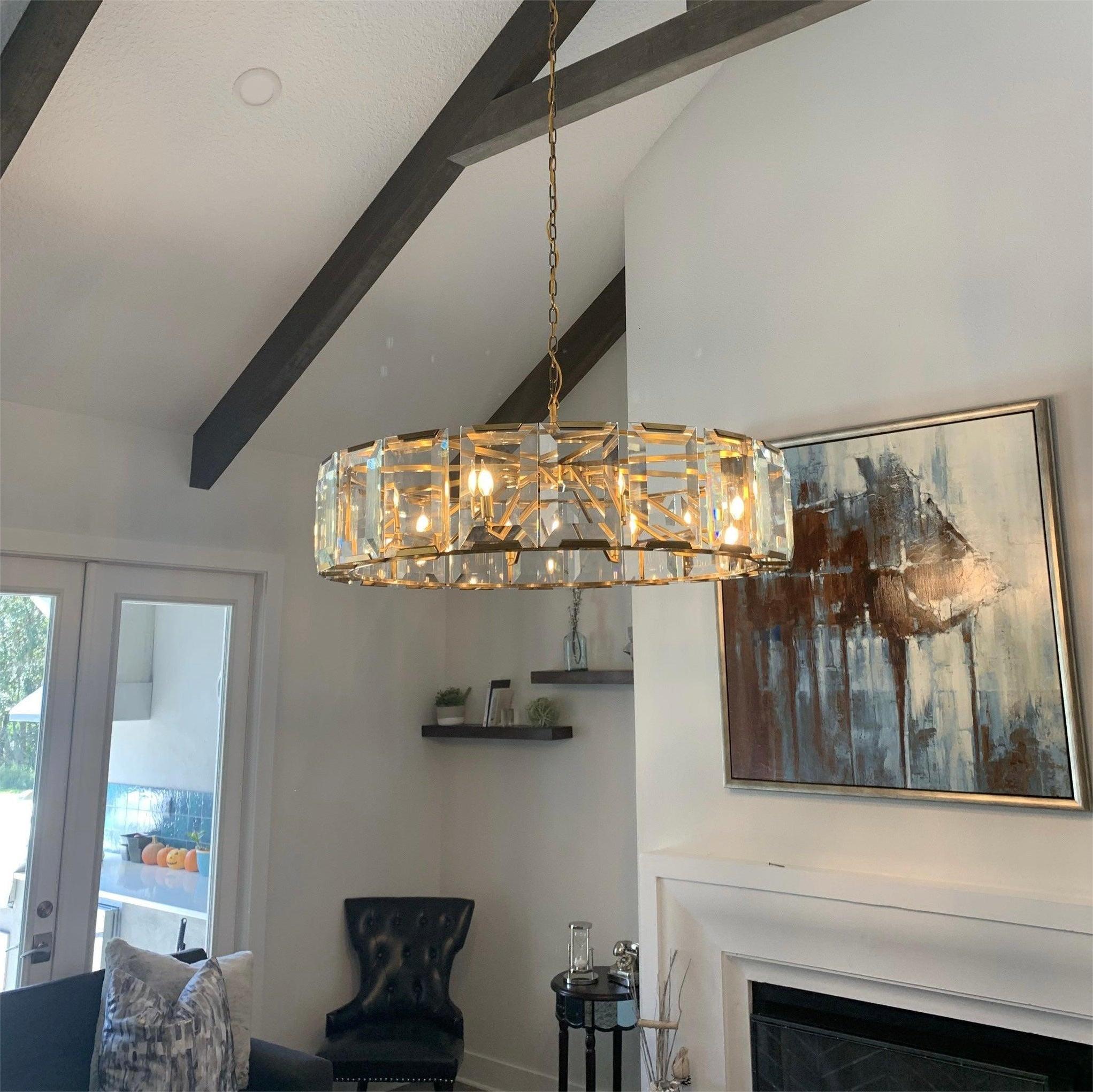 Harlow Crystal Round Chandelier 19"/31"/43"-lampselegant