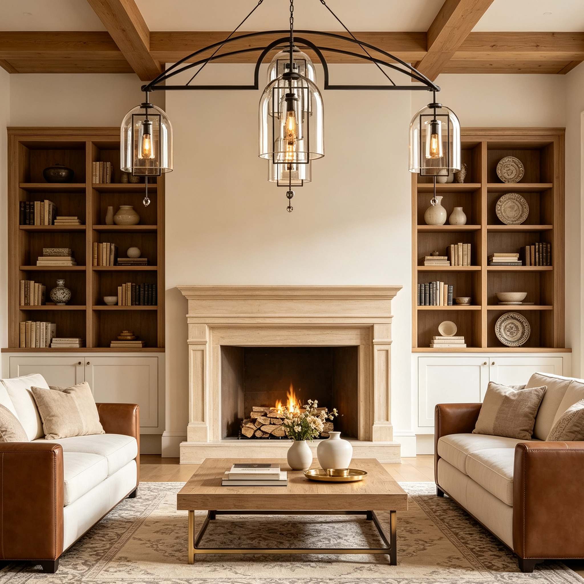 Fulcrum Round Chandelier 73" For Living Room