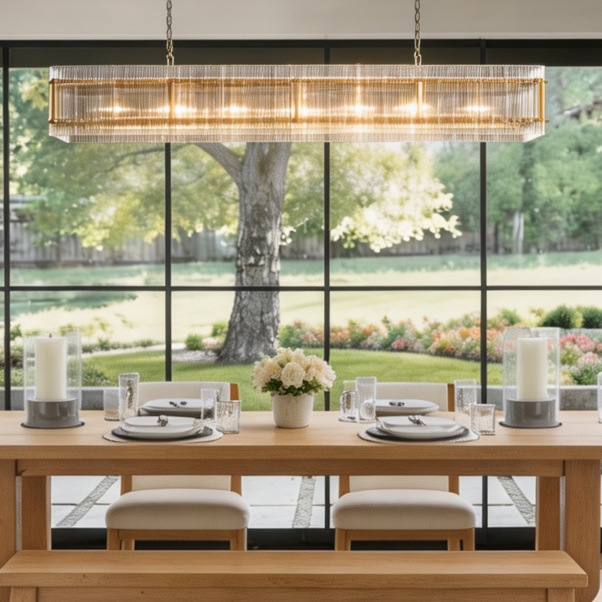 Modern San Marcol Cake Linear Luxury Chandelier 72"-lampselegant