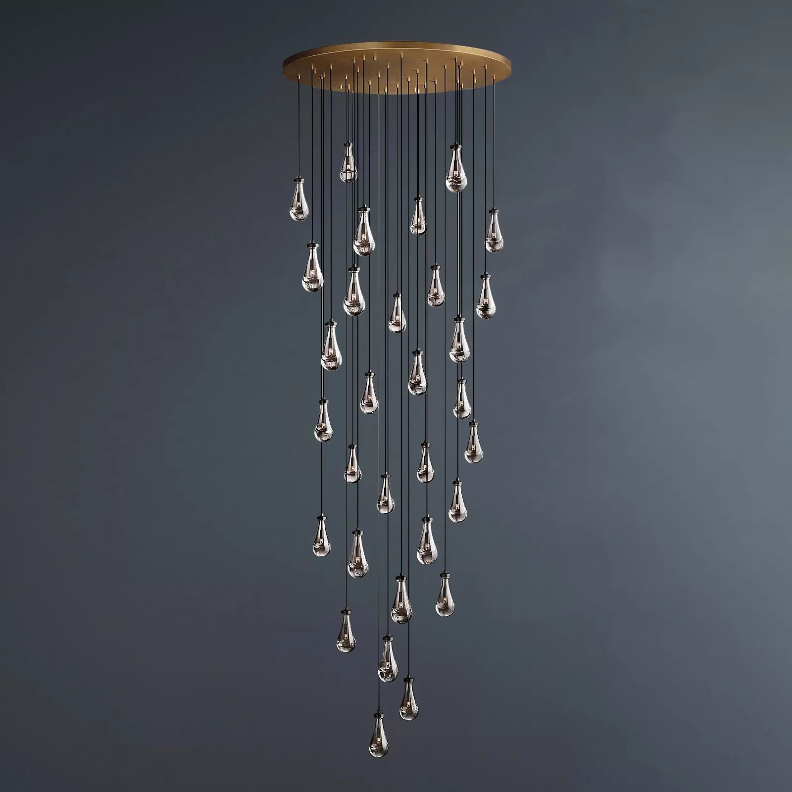 Raindrop Round Chandelier 60"-konalight