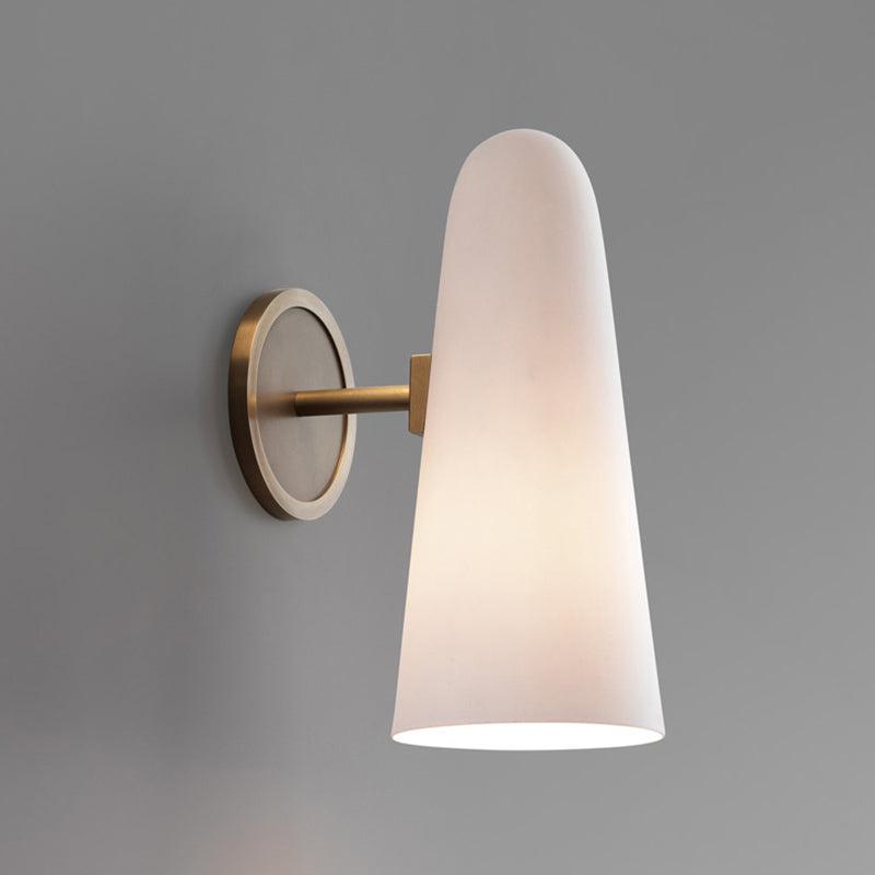 Montfaucon Brass Glass Shade Wall Sconce-konalight