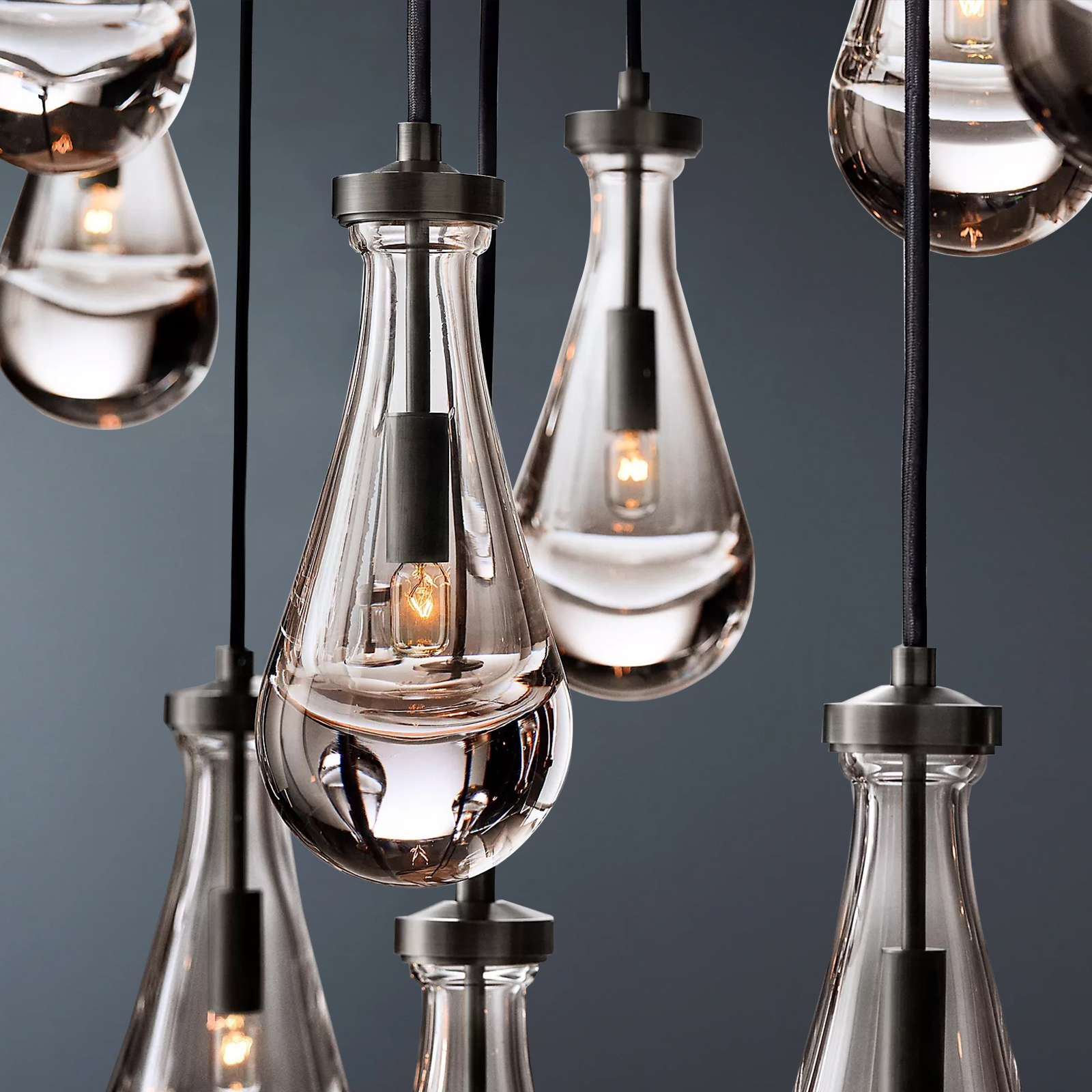 Raindrop Rectangular Chandelier 54"-konalight