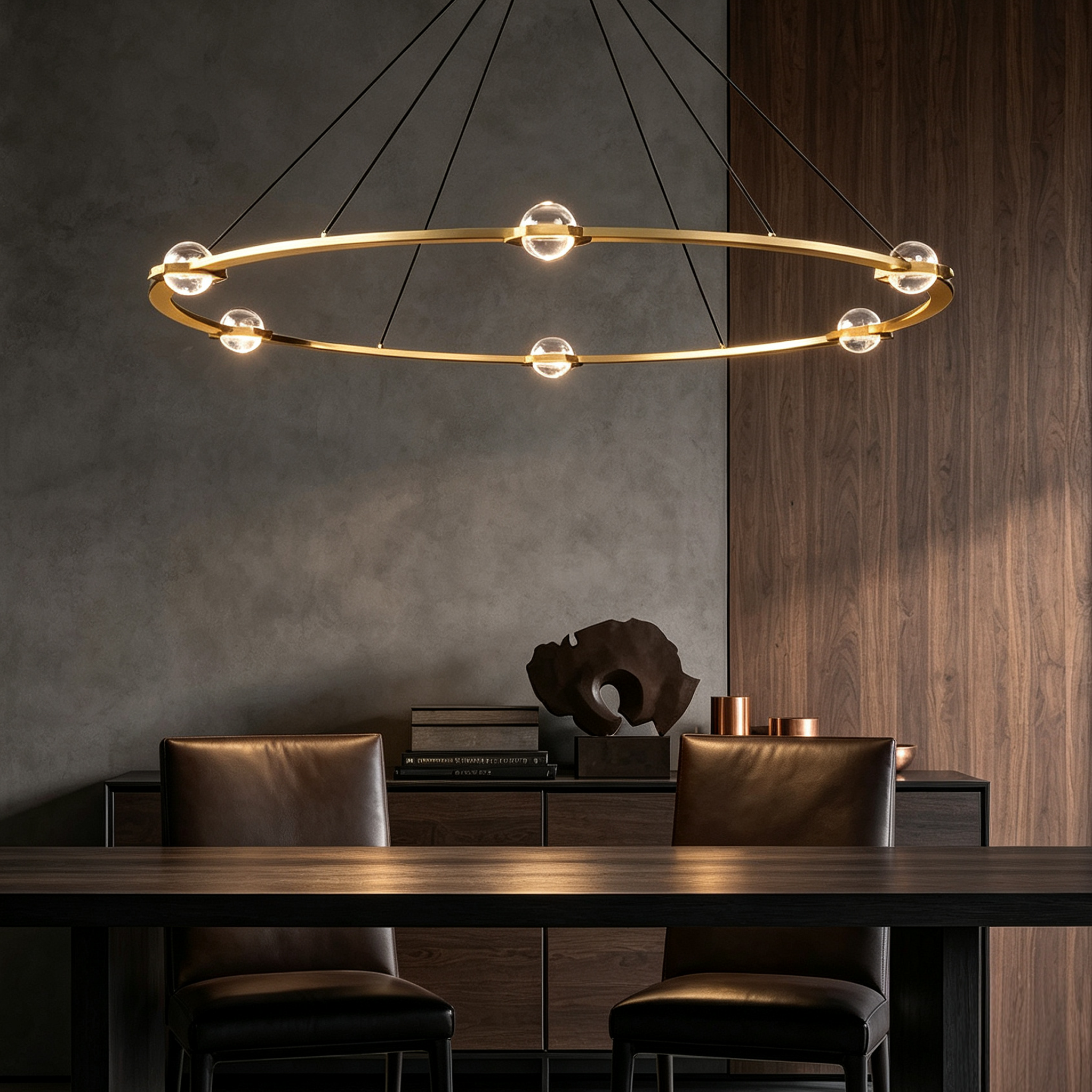 Eclatant Vintage Round Chandelier 36"