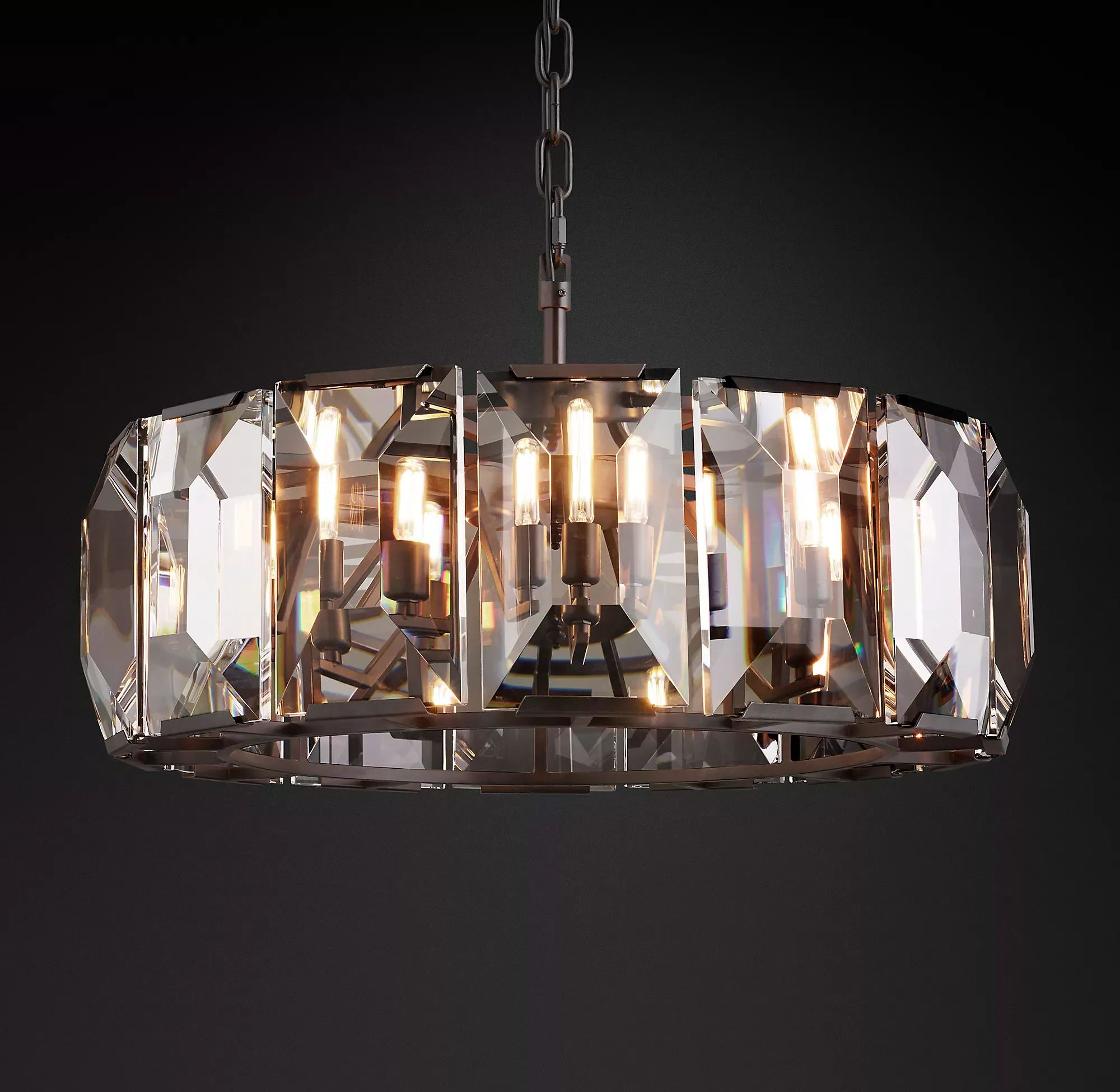 Harlow Crystal Round Chandelier 19"/31"/43"-konalight