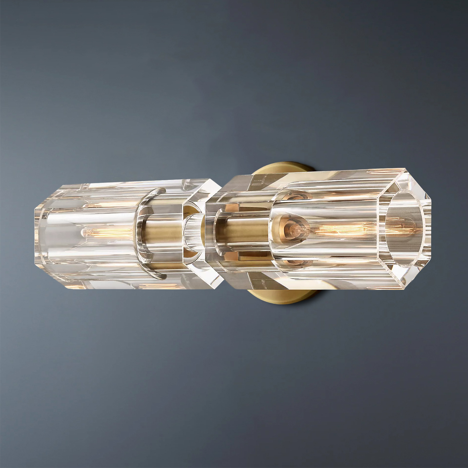 Arcachon Brass Double Head Wall Sconce-konalight
