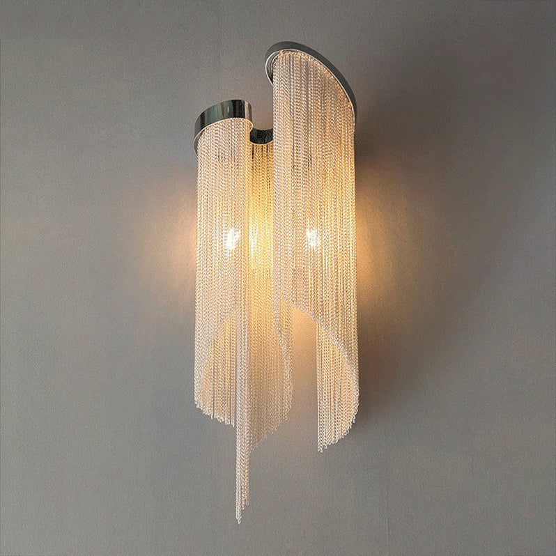 Tassel Aluminum Chain Wall Sconce Style 3-konalight