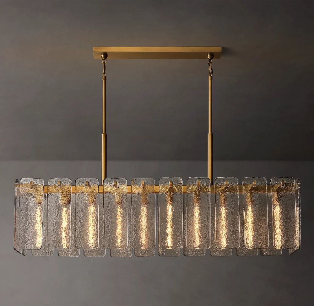 Clementine Glass Linear Chandelier 60"
