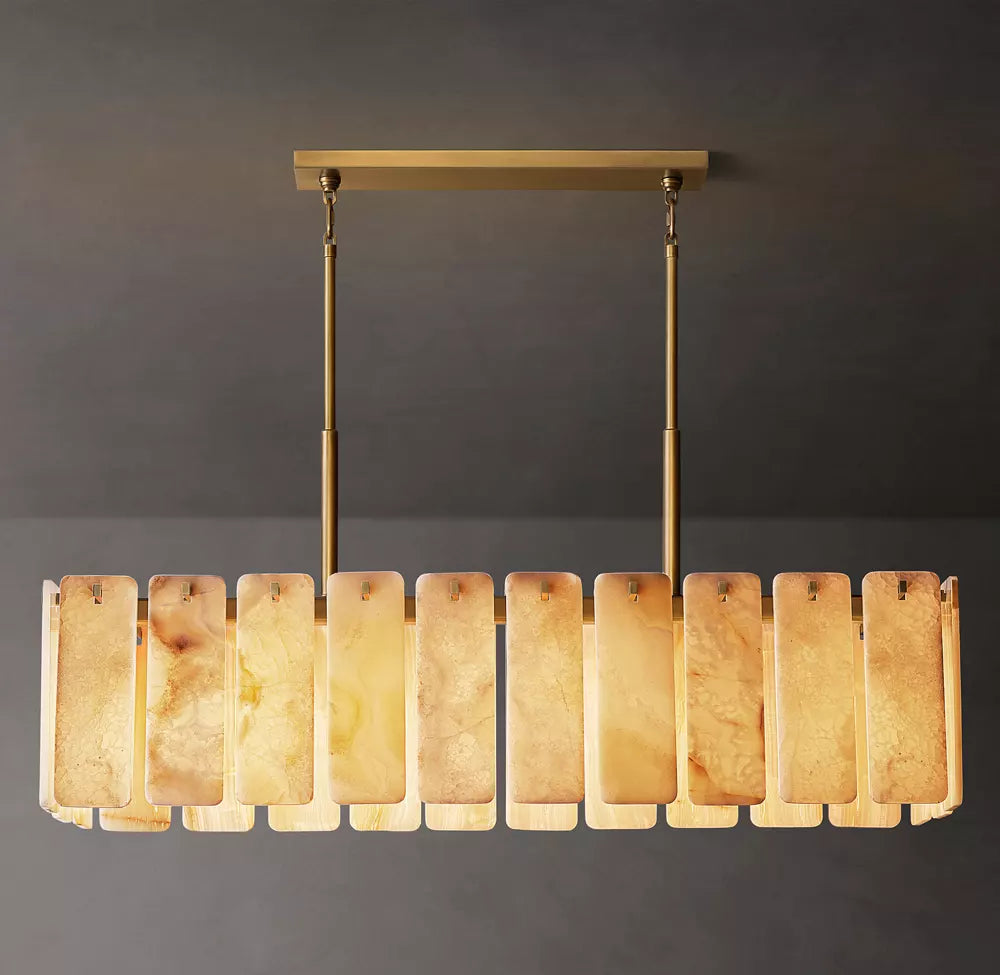 Clementine Onyx Rectangular Chandelier 60"