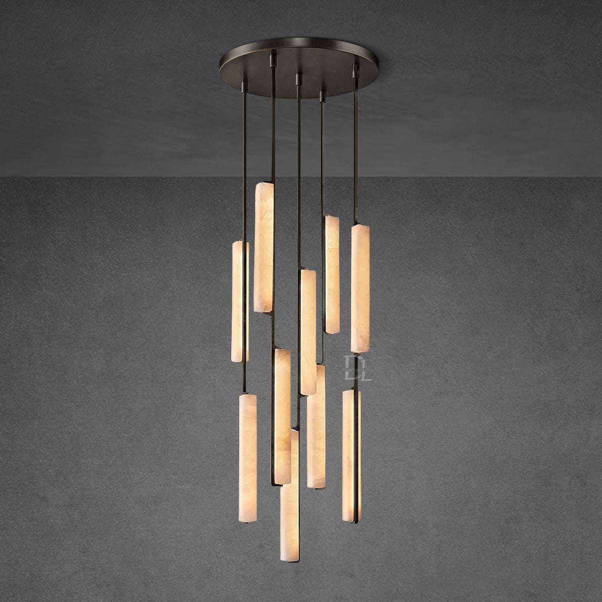 Audobon Alabaster Round Chandelier 24"