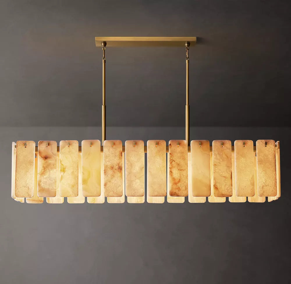 Clementine Onyx Rectangular Chandelier 72"